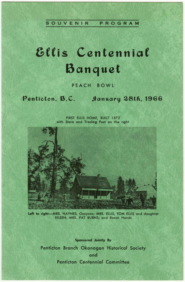 Ellis Centennial Banquet- OKANAGAN EPHEMERA