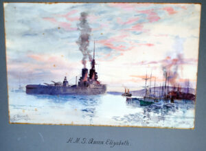 RUSSELL 2 H.M.S. QUEEN ELIZABETH by E. Russell