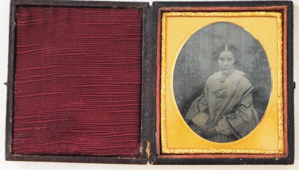 AMBRO 2 AMBROTYPE PHOTOGRAPH 1852