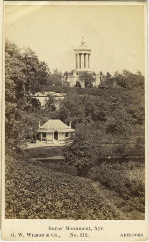 CARTE DE VISITE OF BURNS MONUMENT