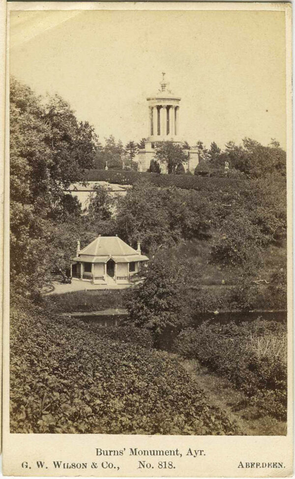 CARTE DE VISITE OF BURNS MONUMENT