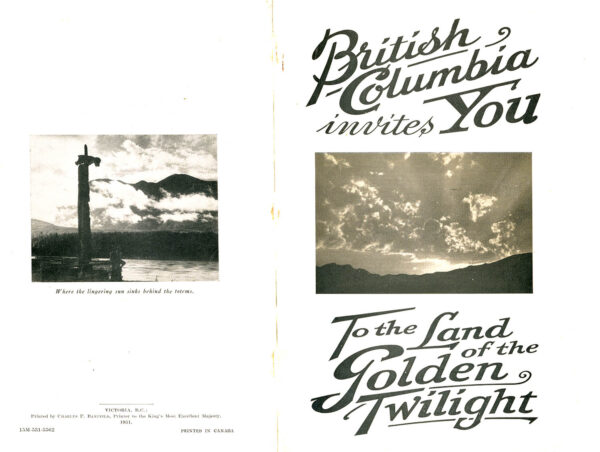 BRITISH COLUMBIA INVITES YOU 1931 BROCHURE