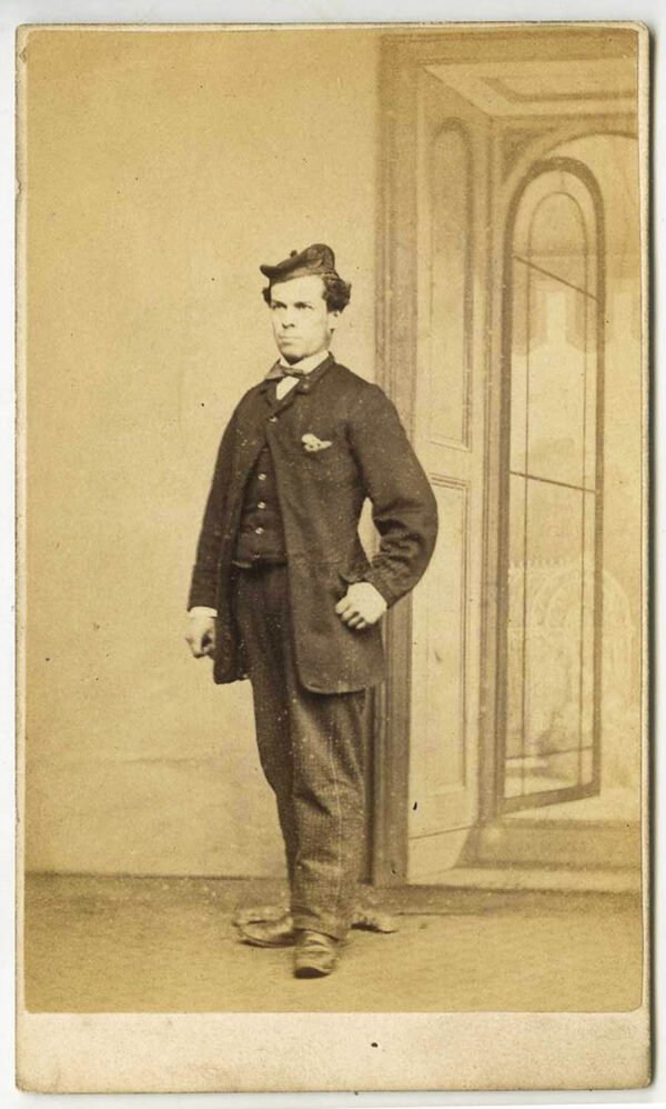 CARTE DE VISITE OF MAN WITH THE TAM
