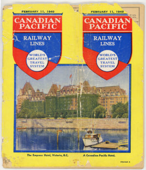 CANADIAN PACIFIC RAILWAY TIMETABLE 1940