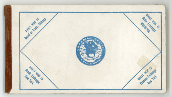 CPR TELEGRAPH COPY BOOK 1920