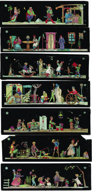 LANTERN SLIDE CARTOON STRIPS 1890