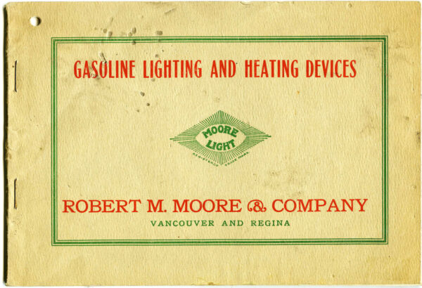 MOORE GAS LIGHTING SALES CATALOGUE
