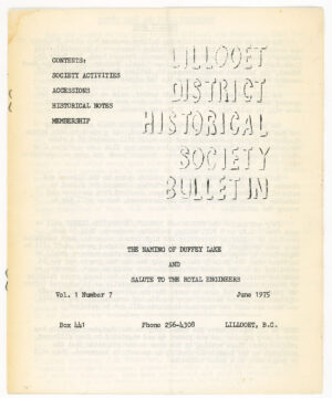 LILLOOET BC 1967 CENTENNIAL PAMPHLETS
