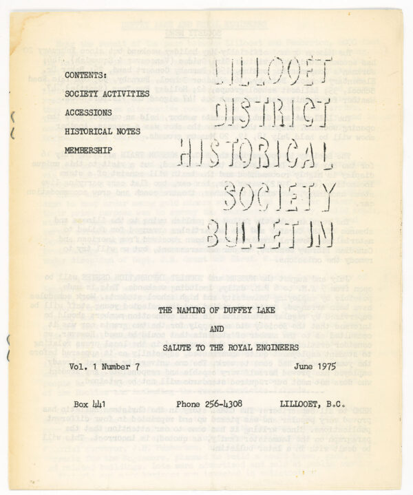LILLOOET BC 1967 CENTENNIAL PAMPHLETS