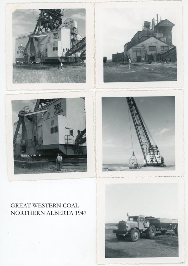 GREAT WEST COAL EXTRACTOR 1947 PHOTOGRAPHS