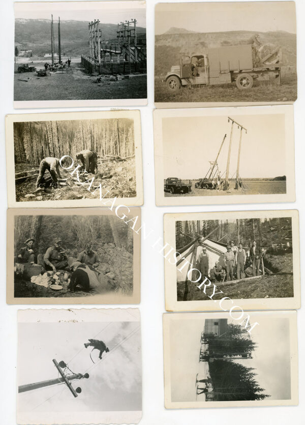 70 SMALL SNAP SHOT PHOTOS FROM THE ESTATE OF JOE TREMBLAY, OKANAGAN PIONEER