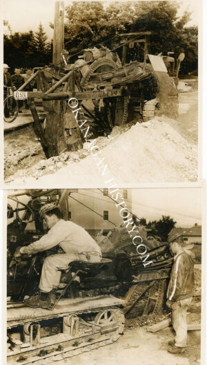 TRANS MOUNTAIN PIPELINE DITCH DIGGING MACHINE 1957