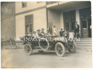WELBY STAGE NEW TOURING CAR AT KEREMEOS CENTER 1909