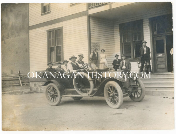 WELBY STAGE NEW TOURING CAR AT KEREMEOS CENTER 1909